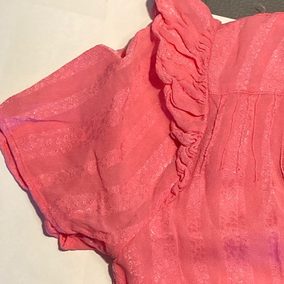 Love Shack Fancy Pink Ruffled Short Sleeve Dress, size XS - Picture 5 of 8